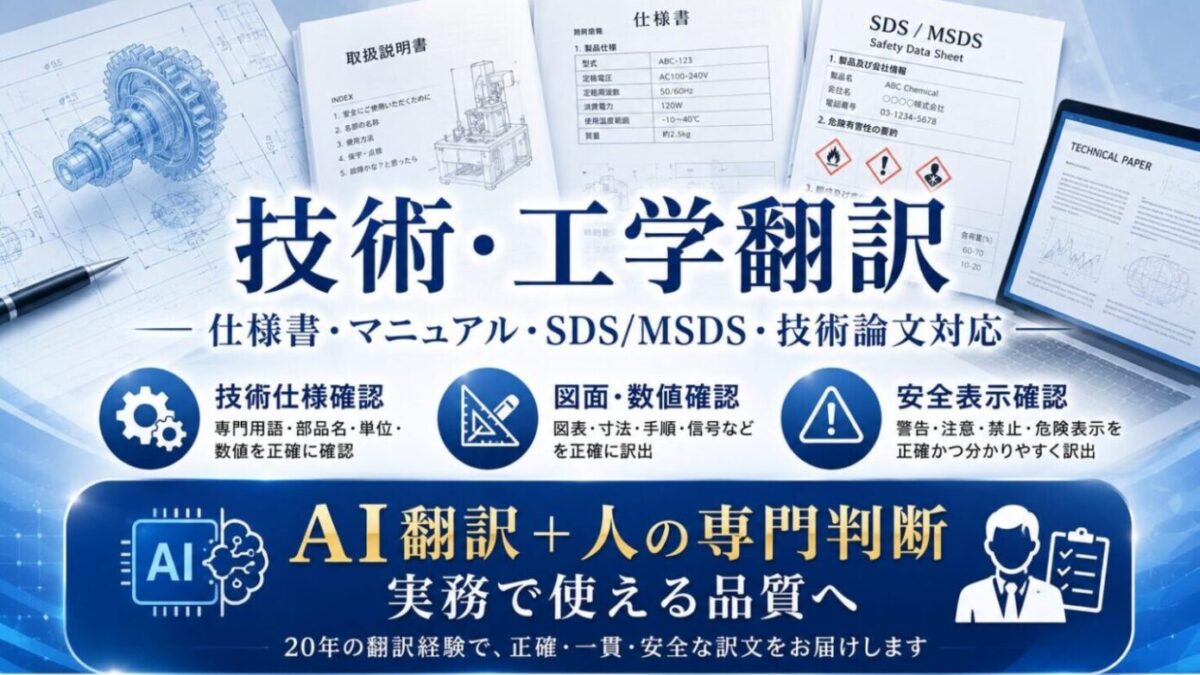 技術・工学翻訳