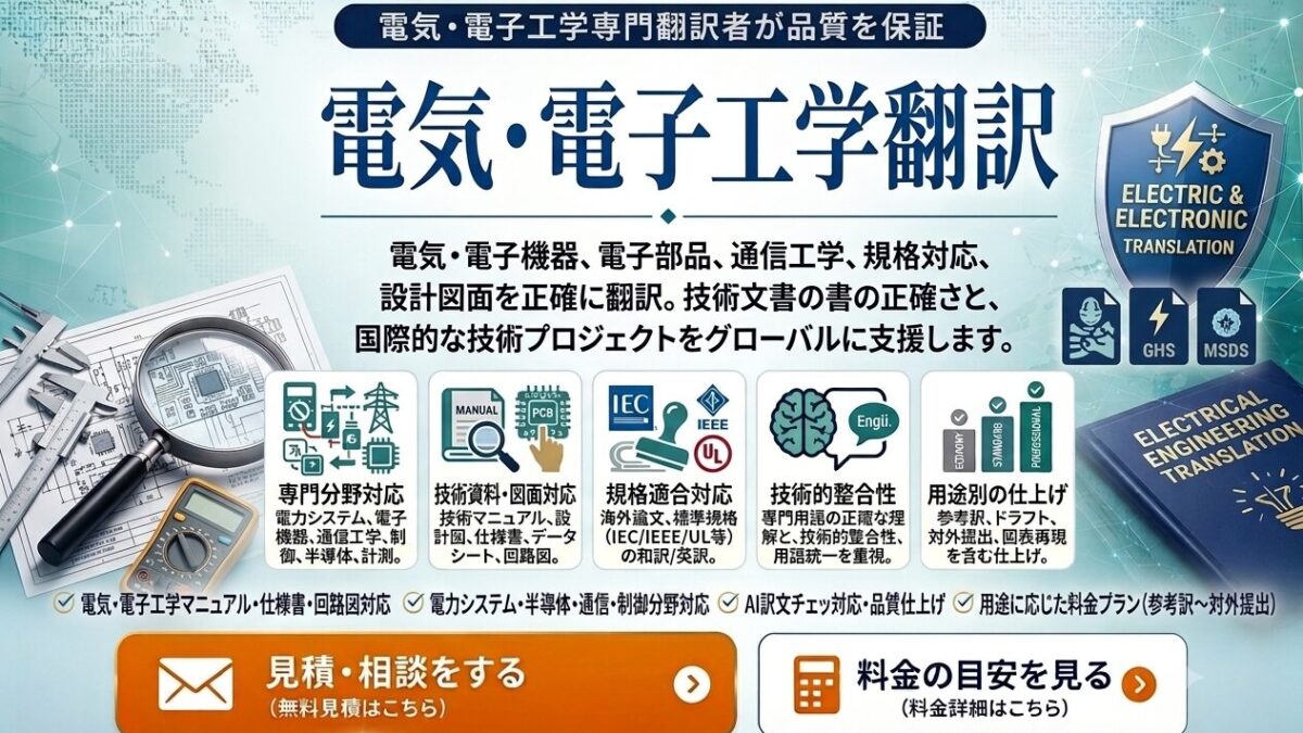 電気・電子工学翻訳