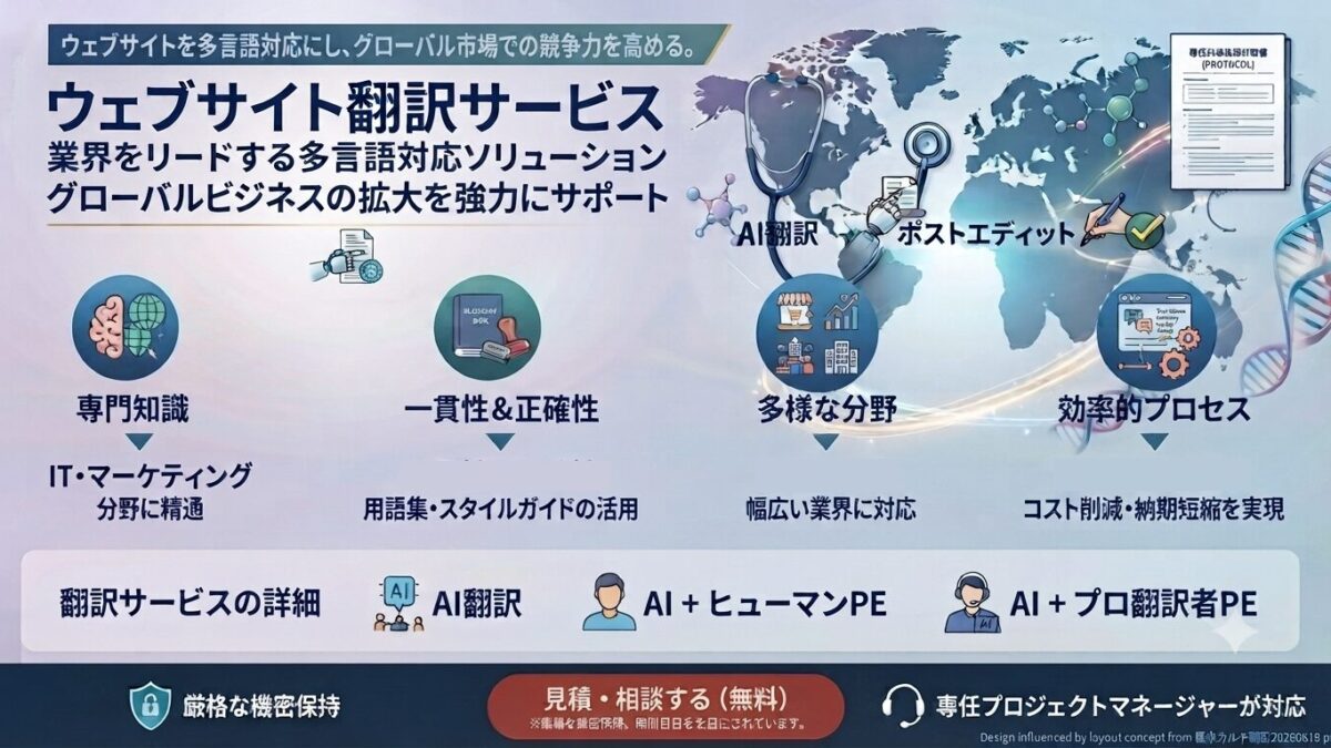 ウェブサイト制作翻訳