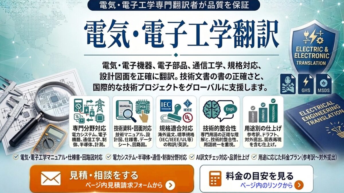 電気・電子工学翻訳